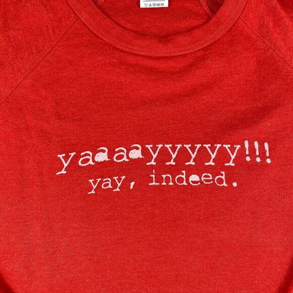 Small Town Murder Podcast Yay, indeed. Crew Neck Sweatshirt Unisex L Red - Picture 2 of 10